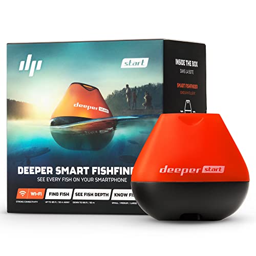 Deeper Start Smart Fischfinder Echolot auswerfbar - Tragbares Sonar für das Angeln vom Steg oder...