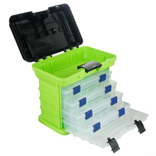 Luya 4-lagige Angelbox mit faltbarem Griff, der auch als Sitz dient, sichere Schnallenschlösser,...