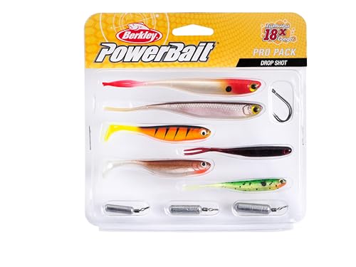 Berkley PowerBait® Pro Pack Drop Shot; Komplettes Softbait-Angelset mit PowerBait-Duftstoff, mit...