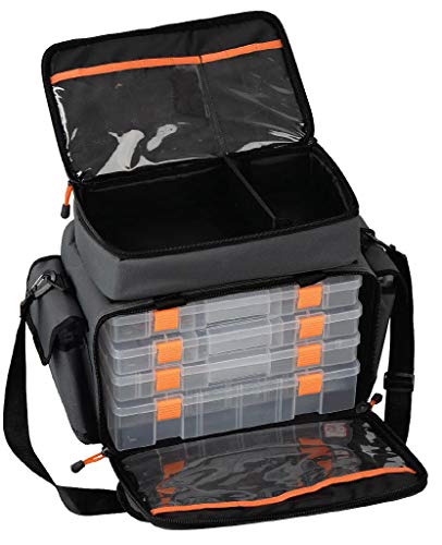 Savage Gear Lure Specialist Bag M Angeltasche inkl. 6 Angelboxen, Anglertasche für Kunstköder &...