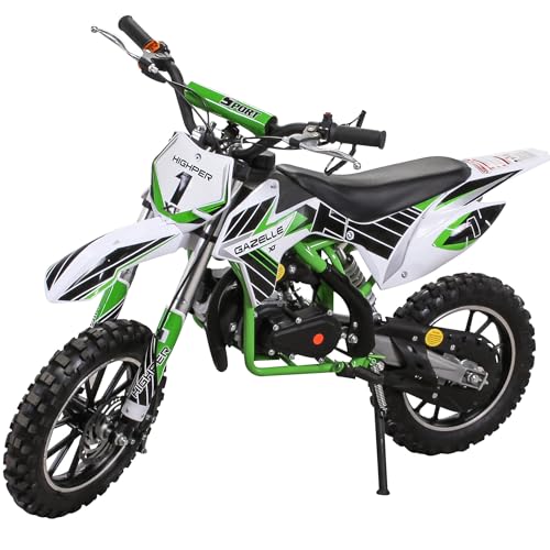 Actionbikes Motors Kinder Crossbike Gazelle | 2-Takt 49 ccm Motor bis 𝟑𝟓 km/h - Motorrad -...
