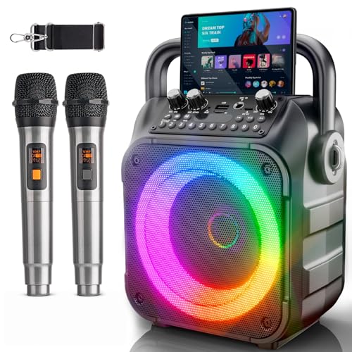 [Neueste] Karaoke Maschine mit 2 Karaoke Mikrofonen: Singingmate Karaoke Anlage 2 Mikrofonen für...