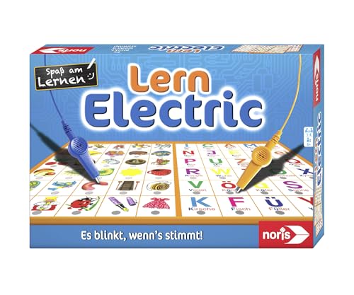 noris Lern Electric Lernspiel – Zuordnungsspiel mit Lichtsignal bei richtiger Antwort, 12...